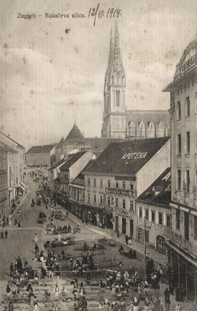 Bakačeva ulica 1914. godine, sepija